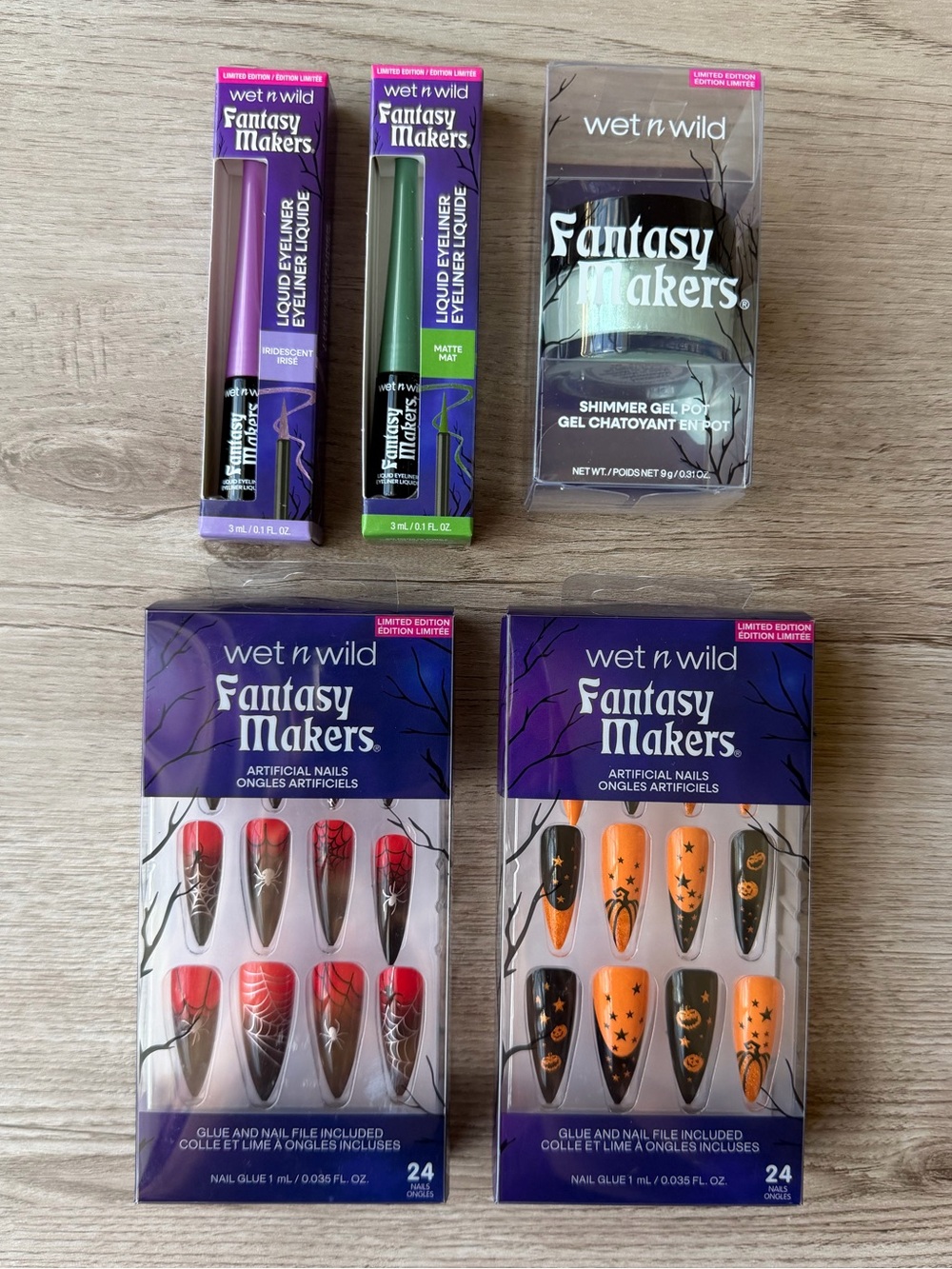 Wet n Wild Fantasy Makers Halloween Makeup & Nails 5pc Limited Edition Lot